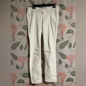 White maternity jeans